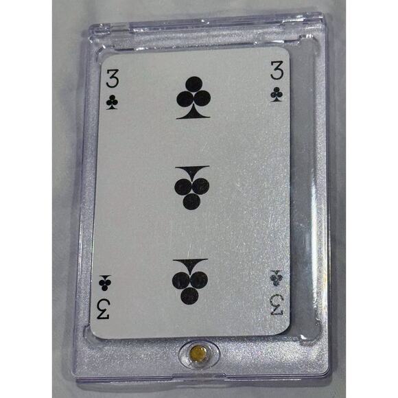 Hermès Luxury Playing Card 3 of Clubs Retro Geometric Design w/ Case Rare - Picture 3 of 3
